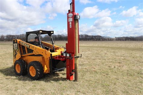 driver post skid steer t3|skid steer mounted post pounder.